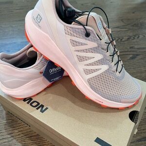 Salomon Women's Sneakers in Light Pink and Coral